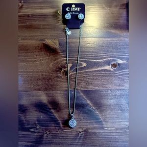 RSVP Cubic Zirconia Earring and Necklace Set